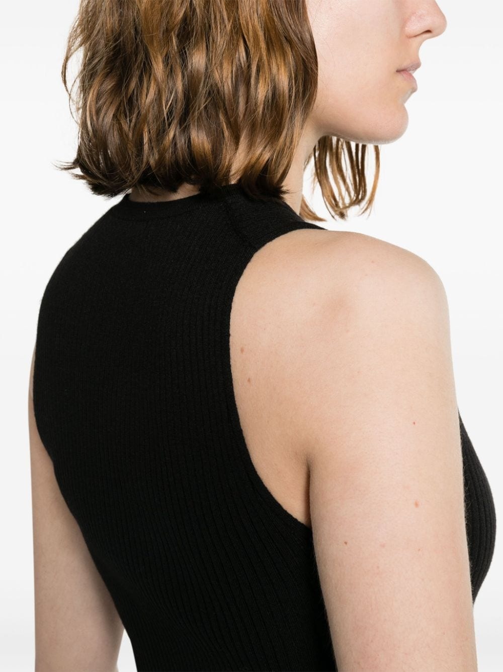 crew-neck ribbed tank top - 5
