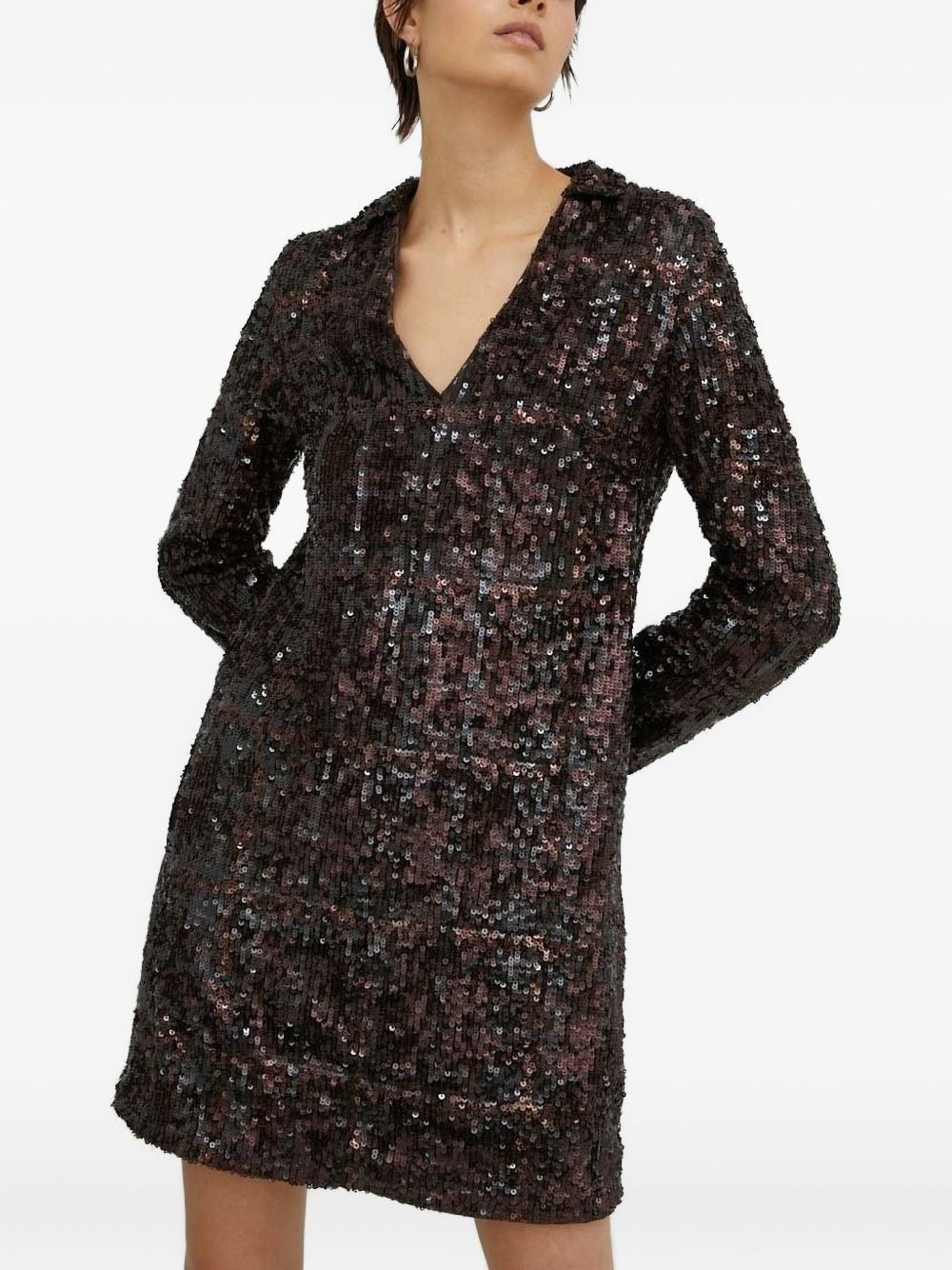 sequin-embellishment mini dress - 3