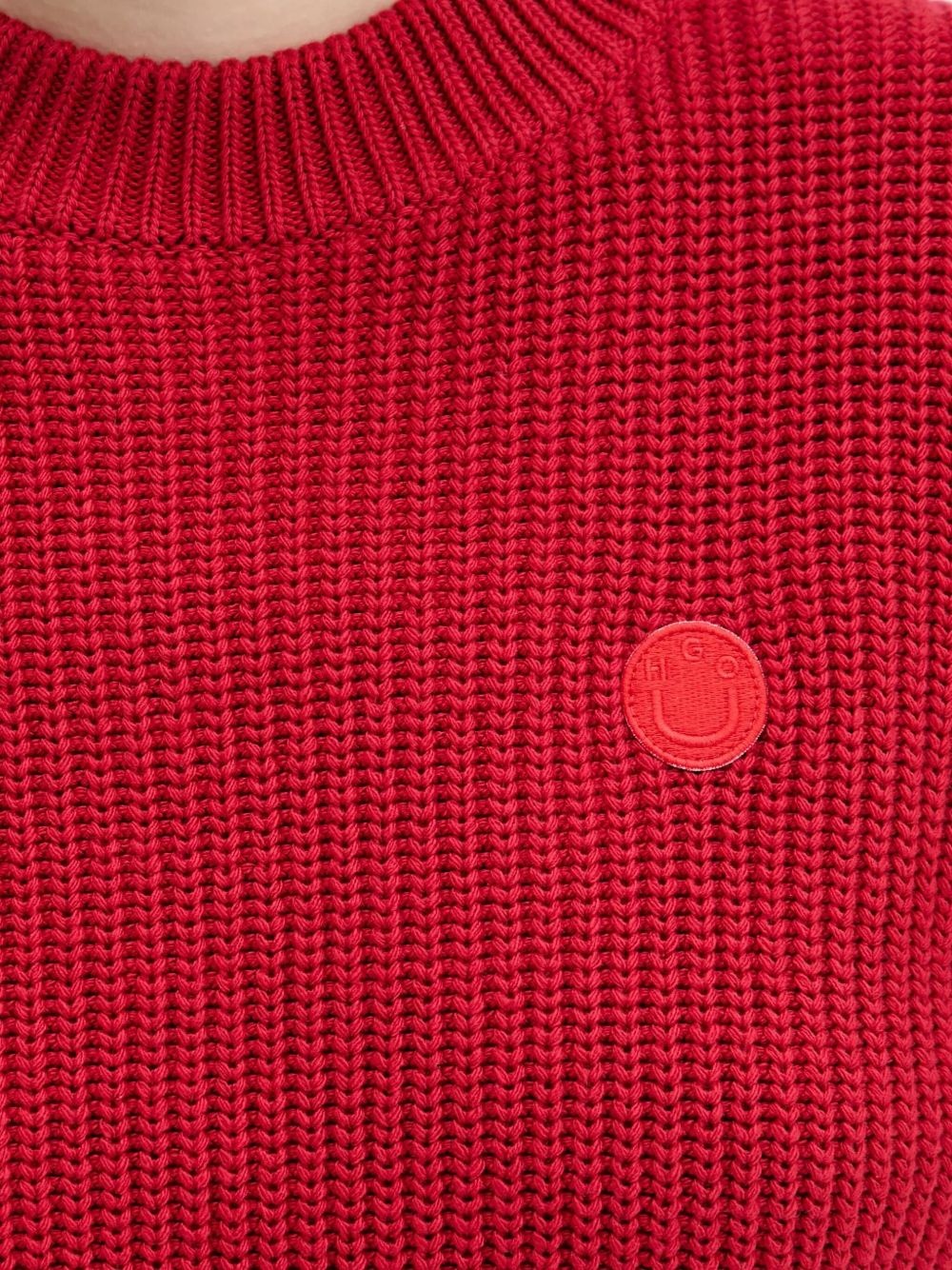 ribbed logo-patch jumper - 5