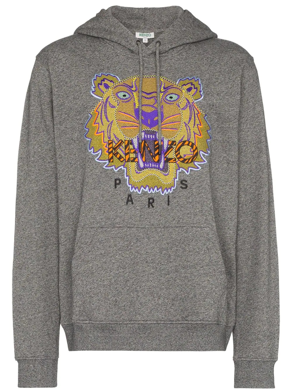 Hiking Tiger embroidered hoodie - 1