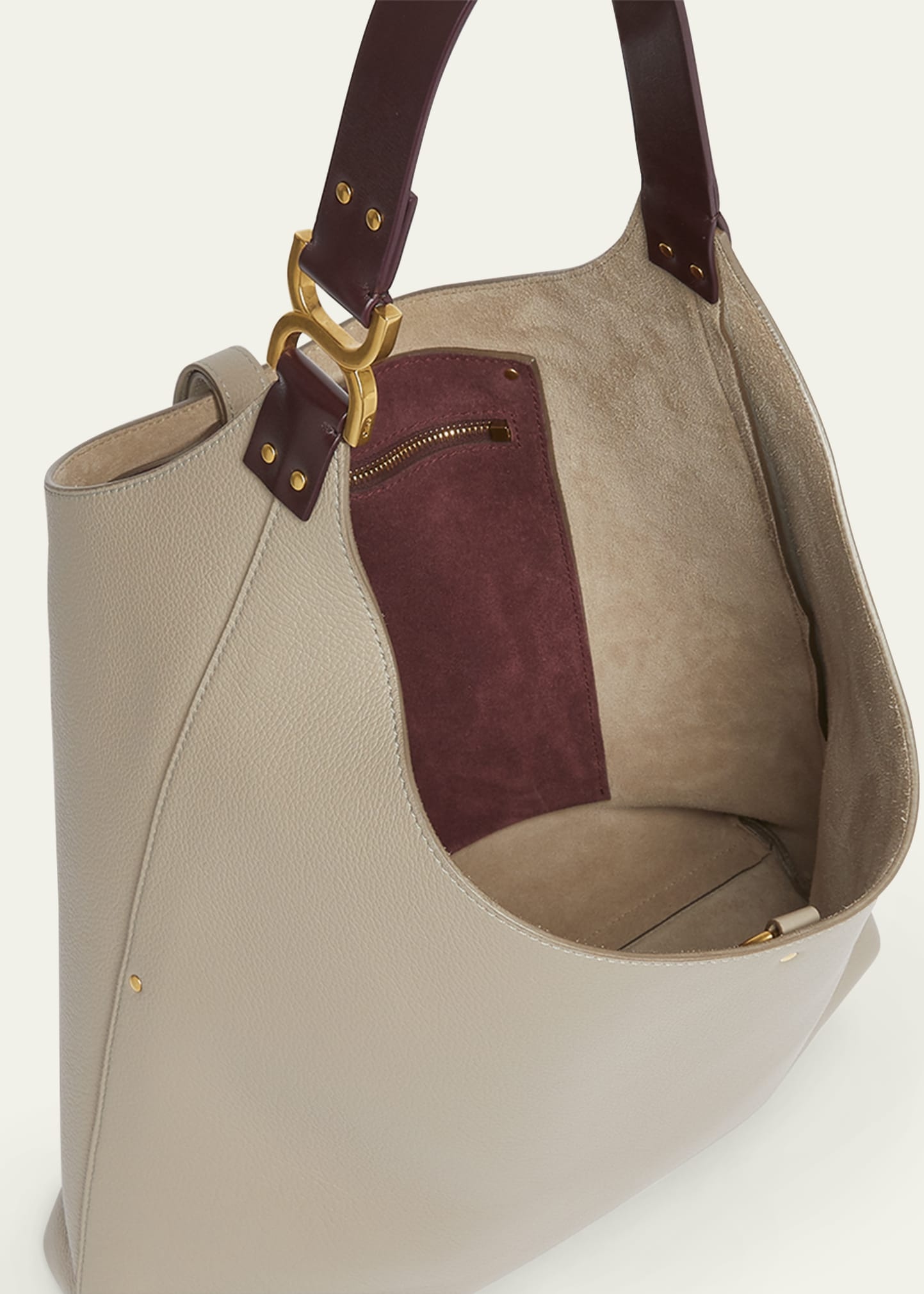 Marcie Hobo Bag in Grained Leather - 4