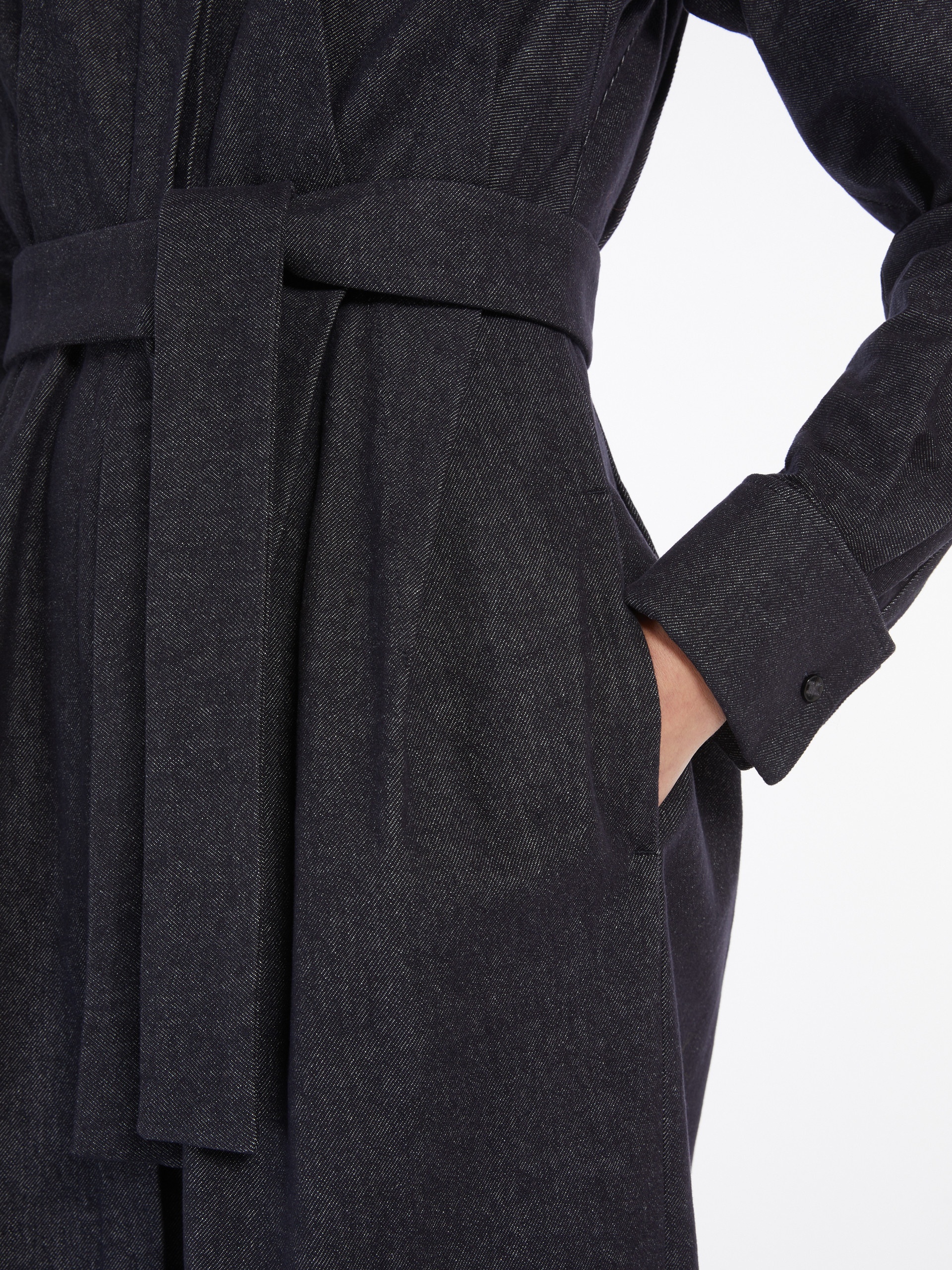 ALLER Denim-effect shirt dress - 5