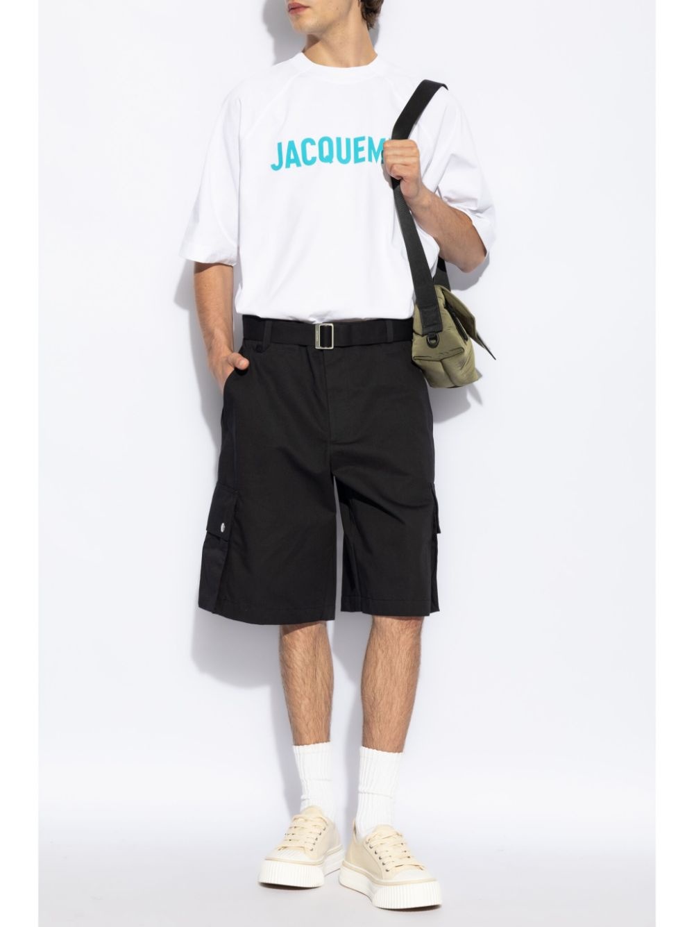 belted cargo shorts - 2