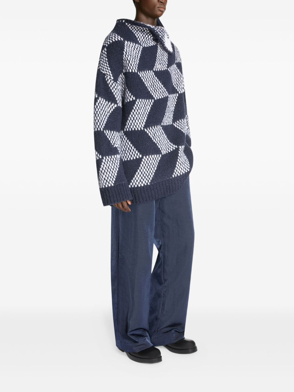 geometric-pattern sweater - 3