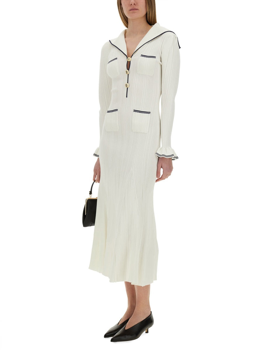 Self-Portrait Women Viscose Knit Midi Dress - 2