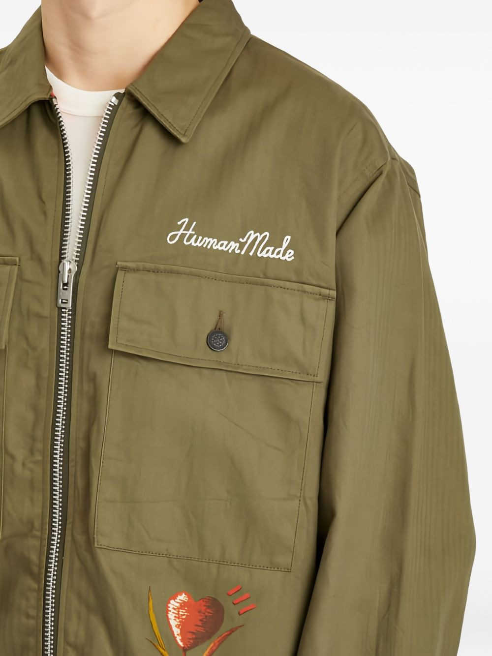 cotton military jacket - 4