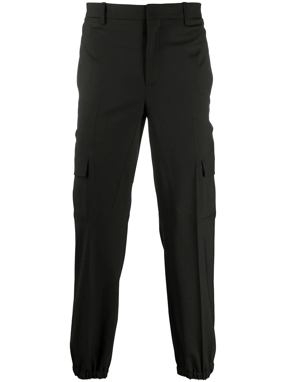 elasticated ankles cargo trousers - 1