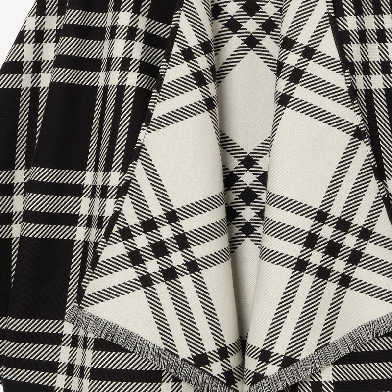 Burberry Check Wool Silk Cashmere Cape outlook