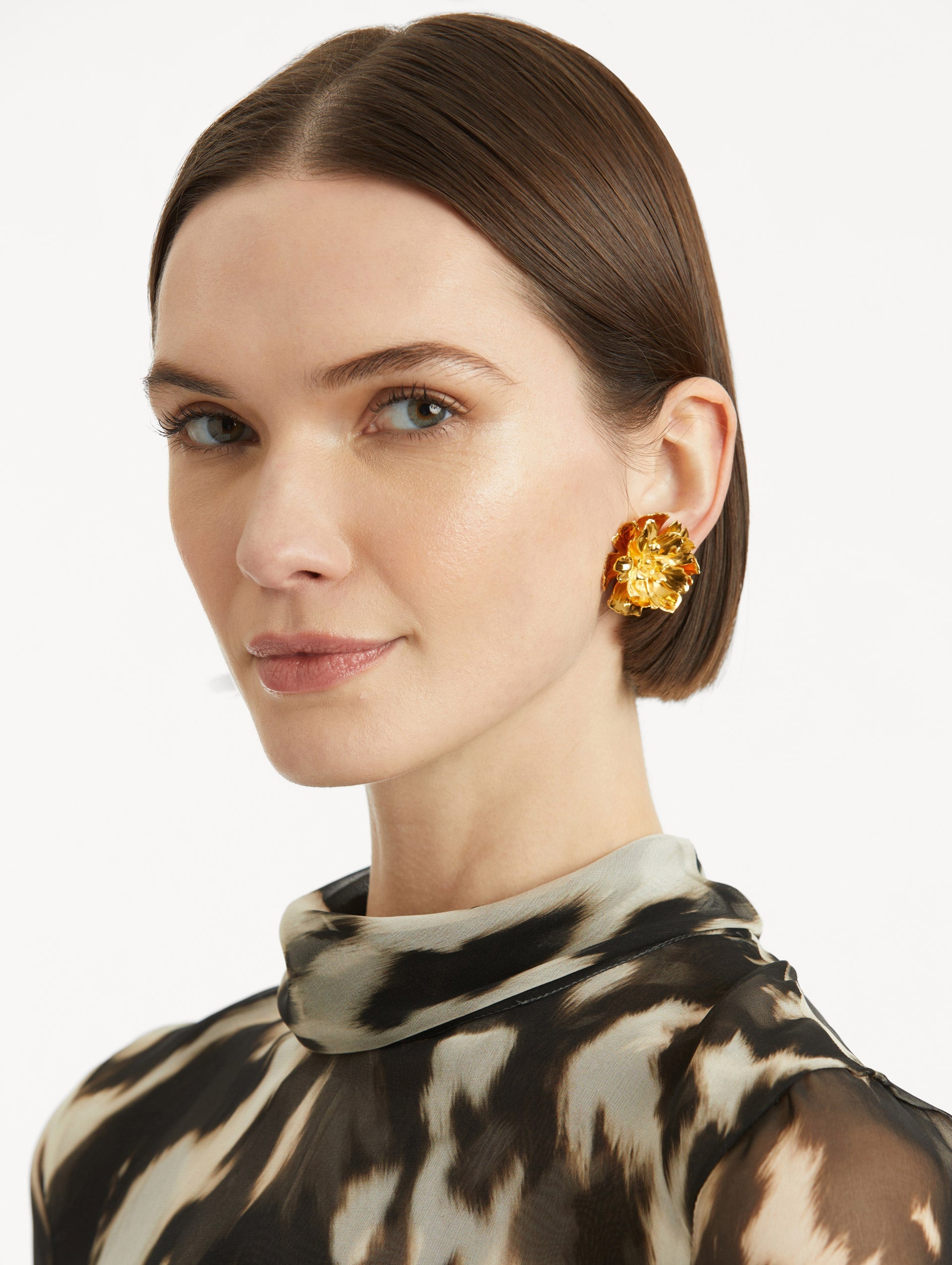 SMALL PEONY CLIP-ON EARRINGS - 2