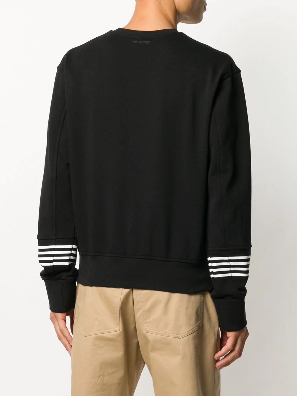 striped cuff sweatshirt - 4