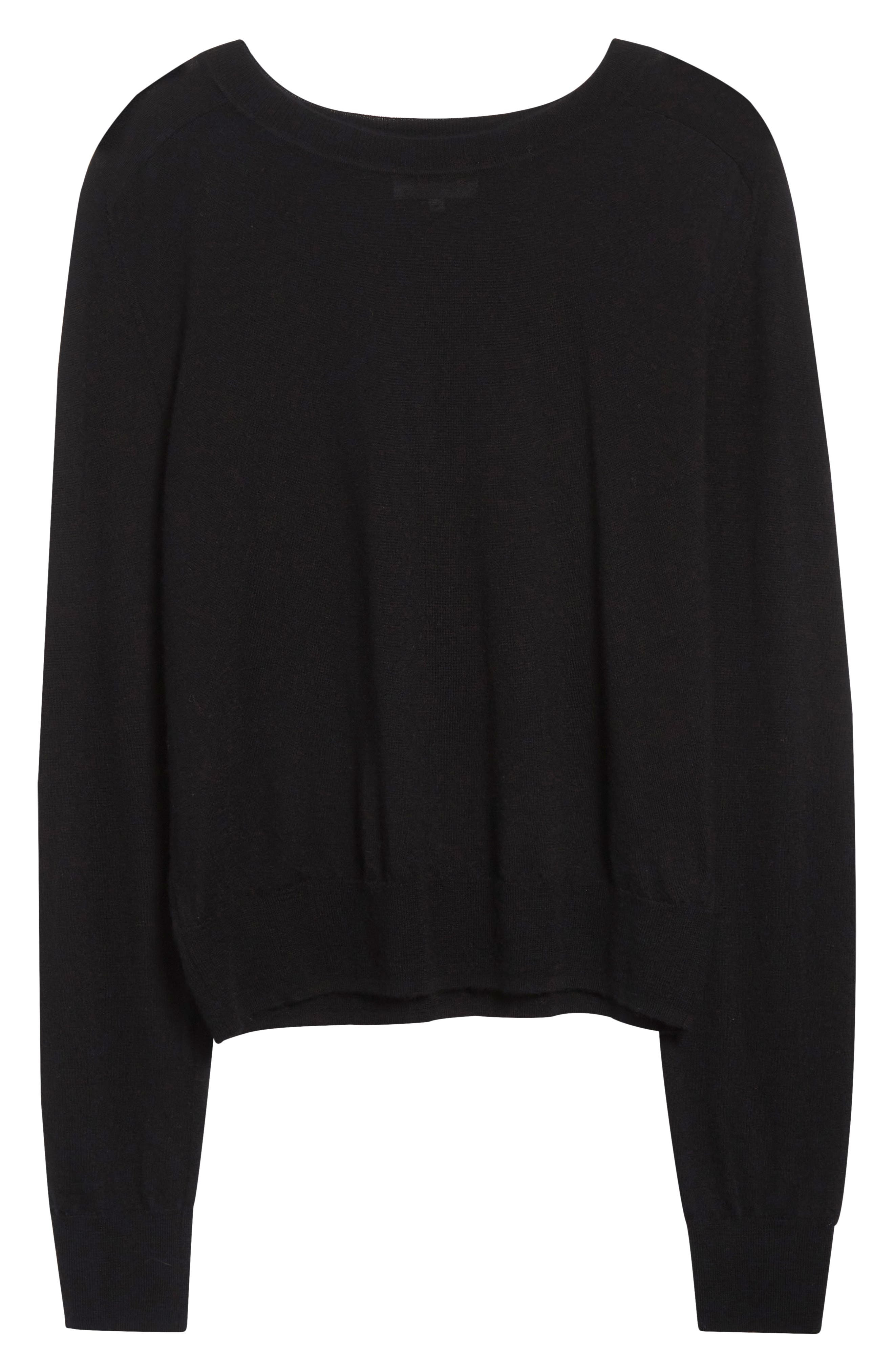 LOULOU DE SAISON Angus Cashmere Crewneck Sweater in Black at Nordstrom - 5