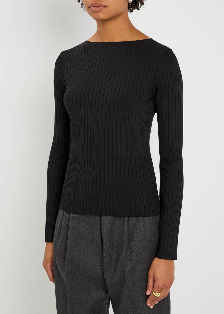 Vince Ribbed Stretch-knit top - 2