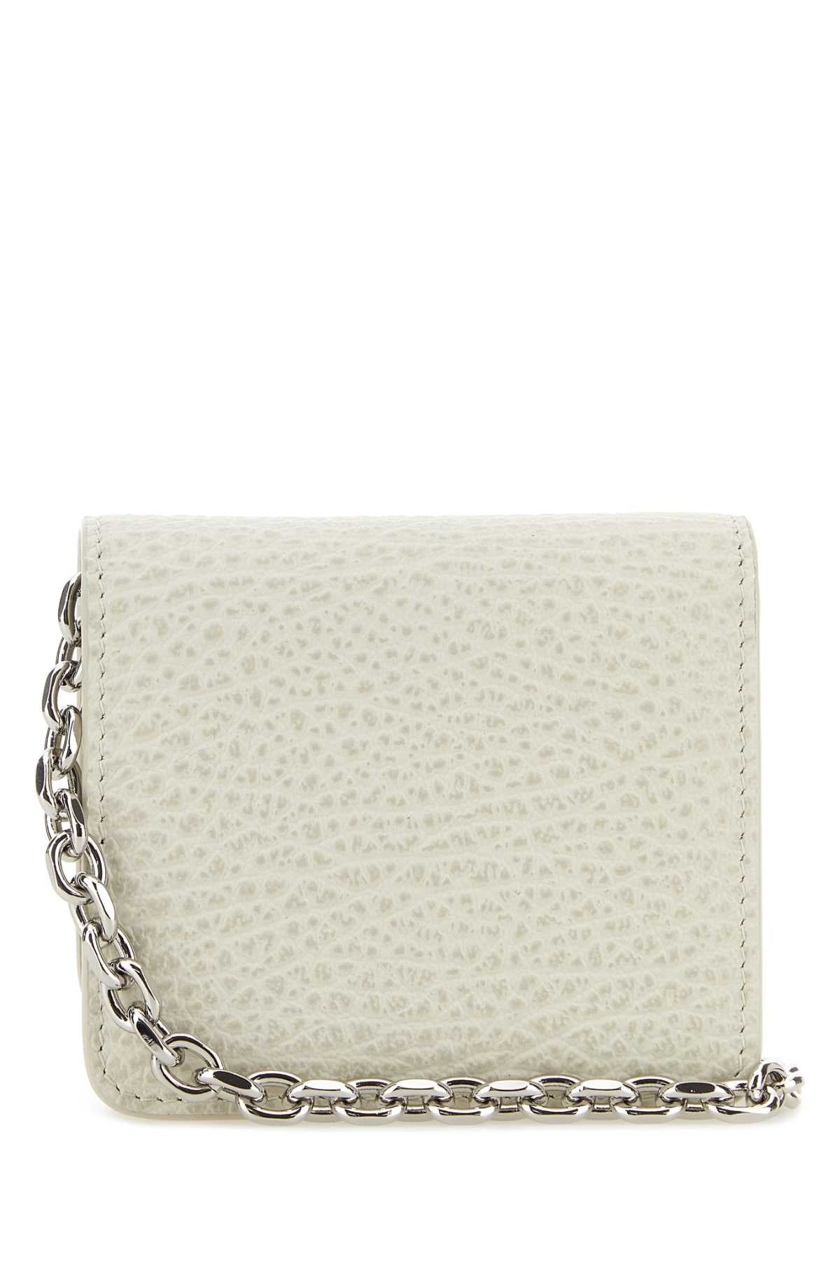 Maison Margiela Women Chalk Leather Card Holder - 3