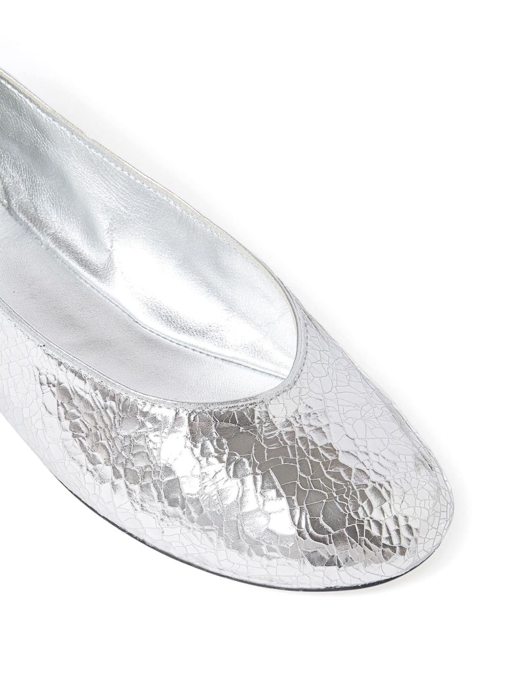 metallic-effect ballerina shoes - 3