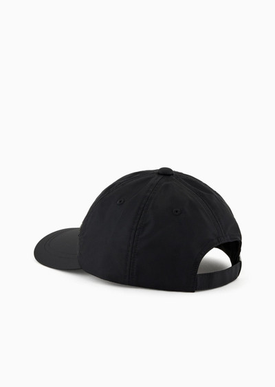 EMPORIO ARMANI Nylon baseball cap with eagle plate outlook