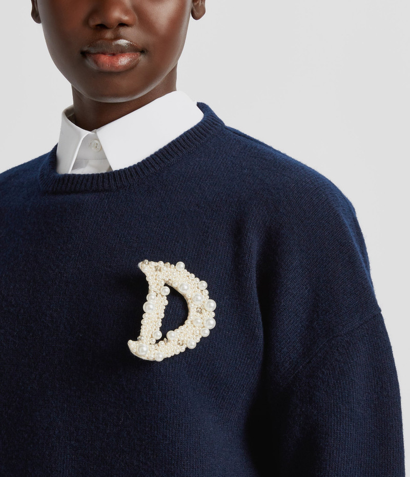 Erdem PEARL ALPHABET BROOCH D outlook