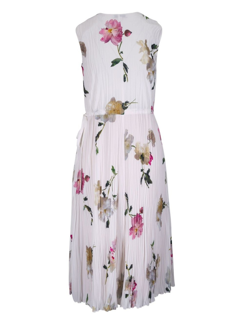 Vince floral-print pleated dress outlook