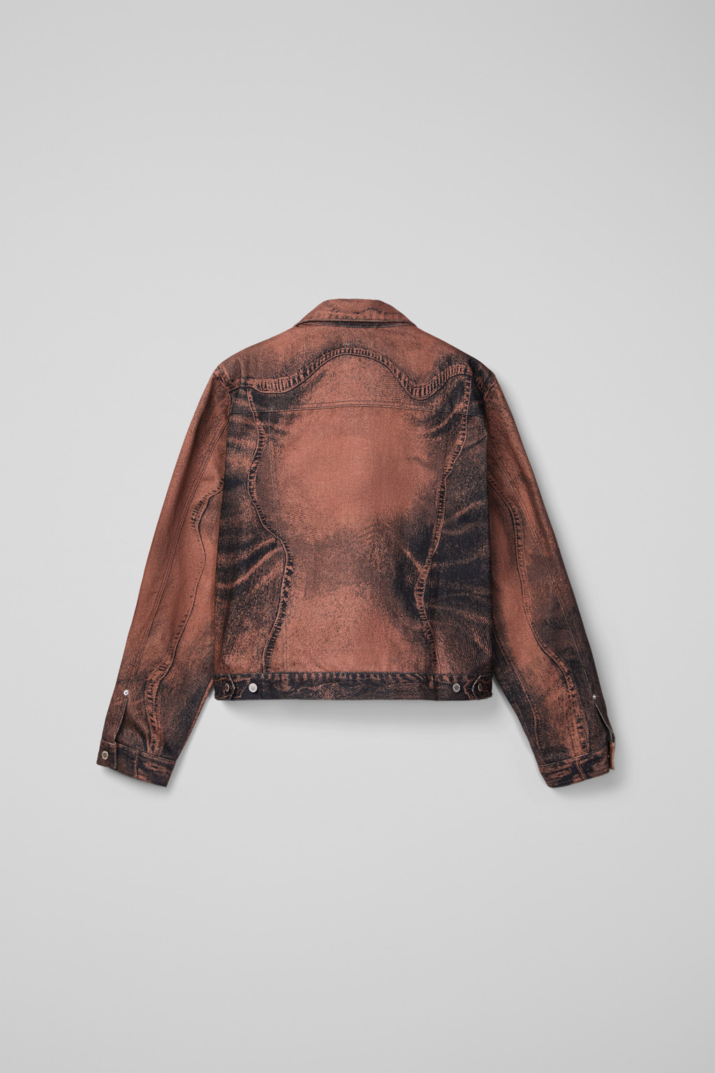 Brown-black Denim Jacket - 3