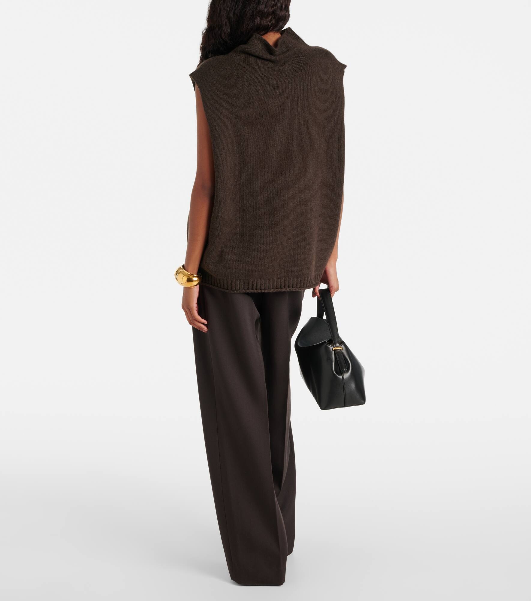 Tova mockneck cashmere sweater vest - 3