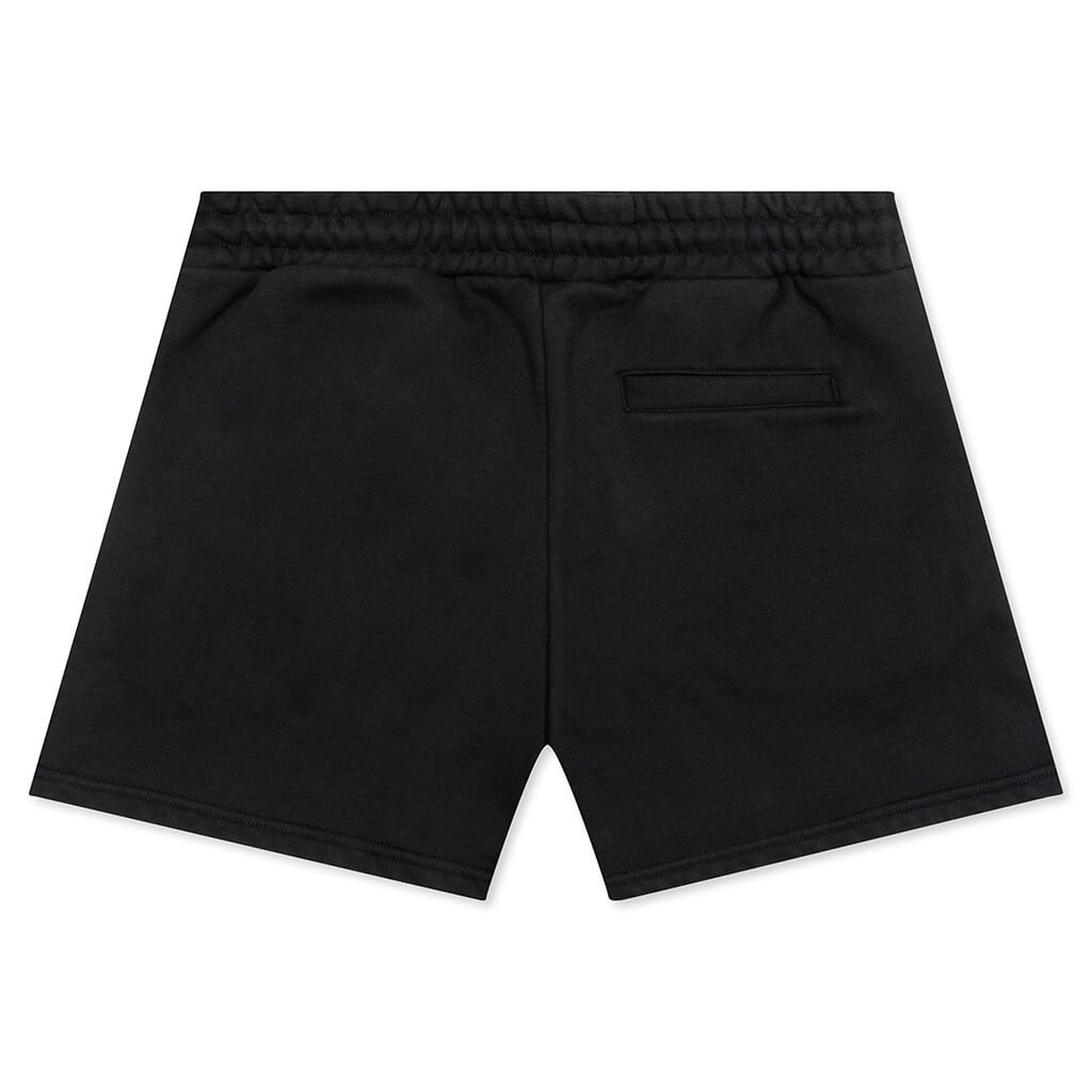 DISTRESSED SHORTS SMALL LOGO - BLACK - 2
