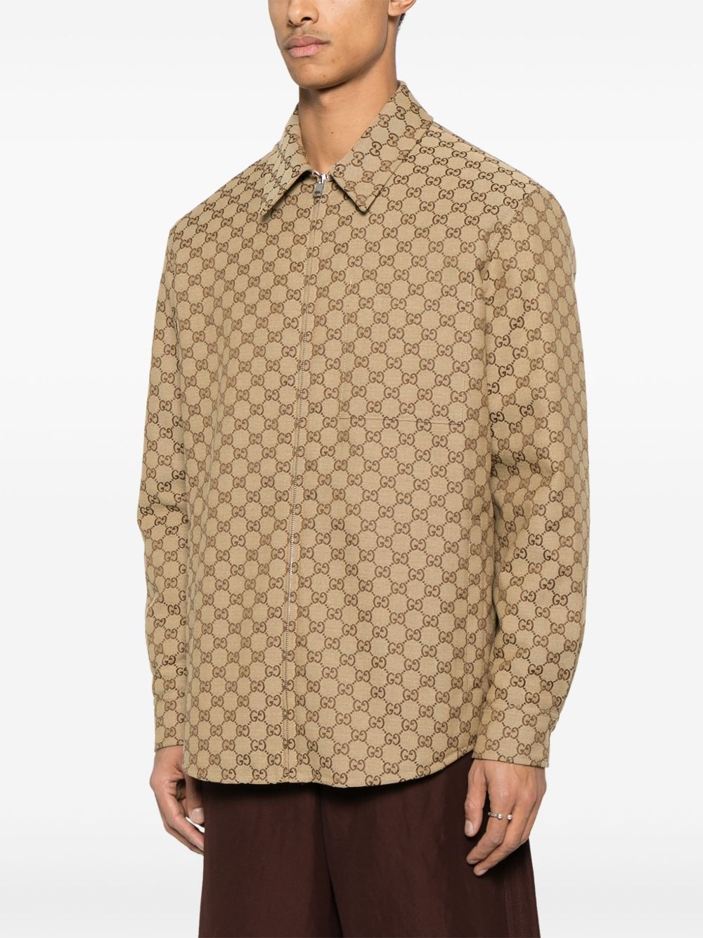 GG-canvas overshirt - 3