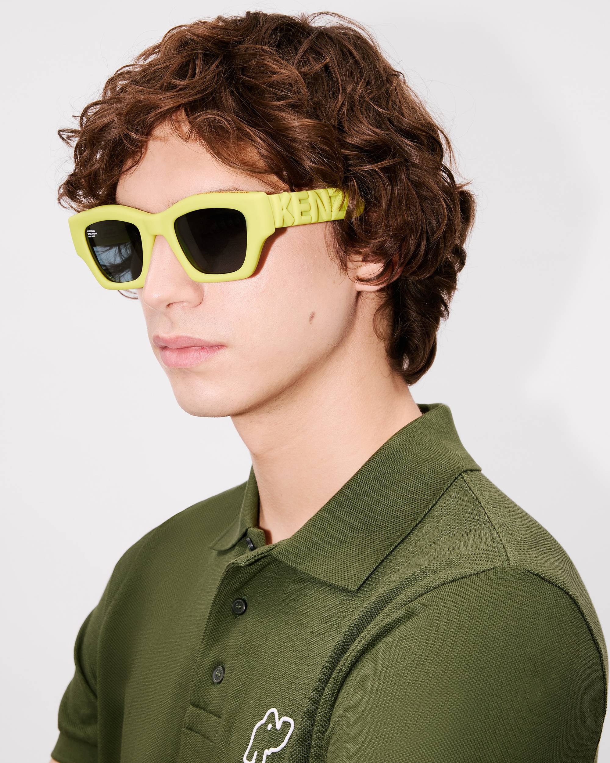 'KENZO Elephant Logo' embroidered slim polo in cotton - 7