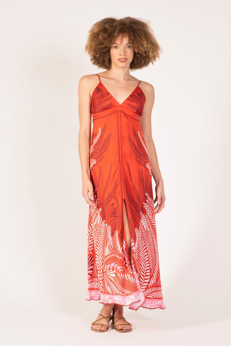 Long Dress Denise - Orange Oolong 1