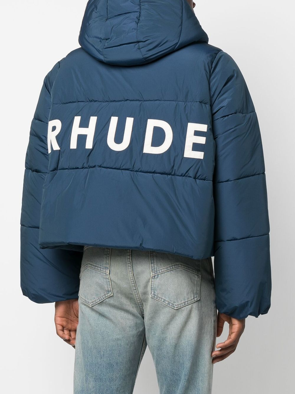 logo-print puffer jacket - 4