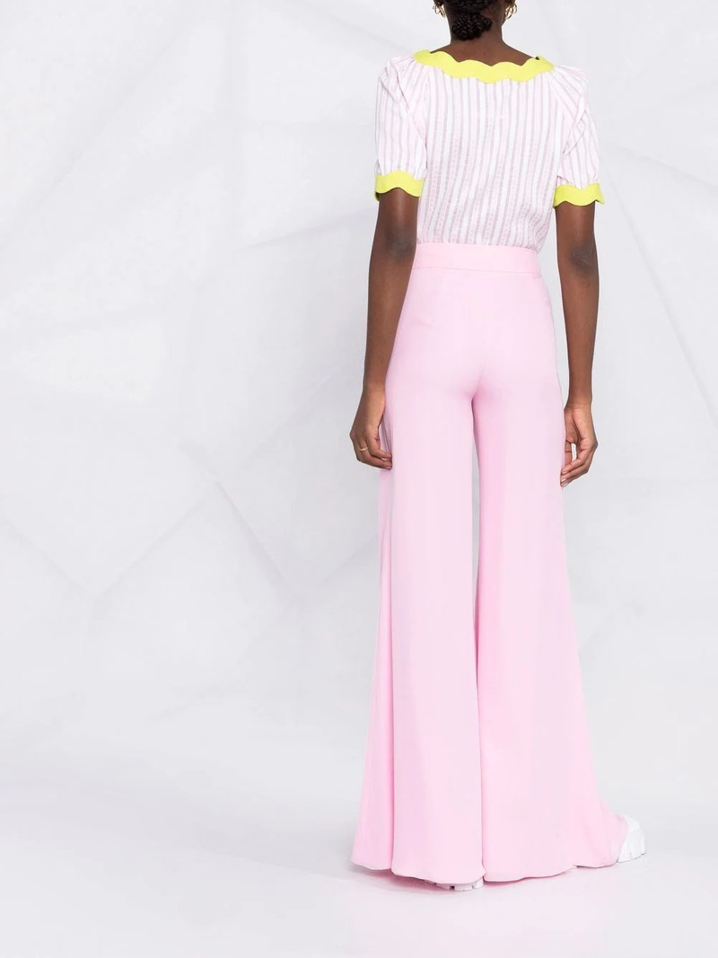 high-waisted flared trousers 6