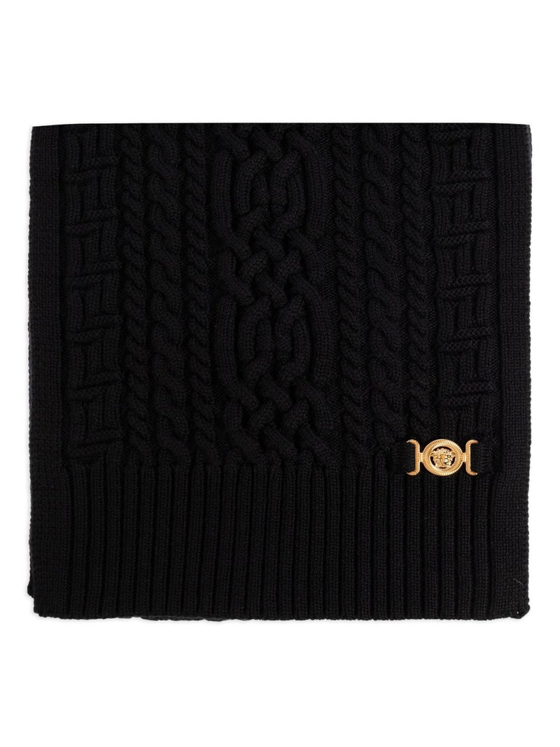 cable-knit virgin-wool scarf 1
