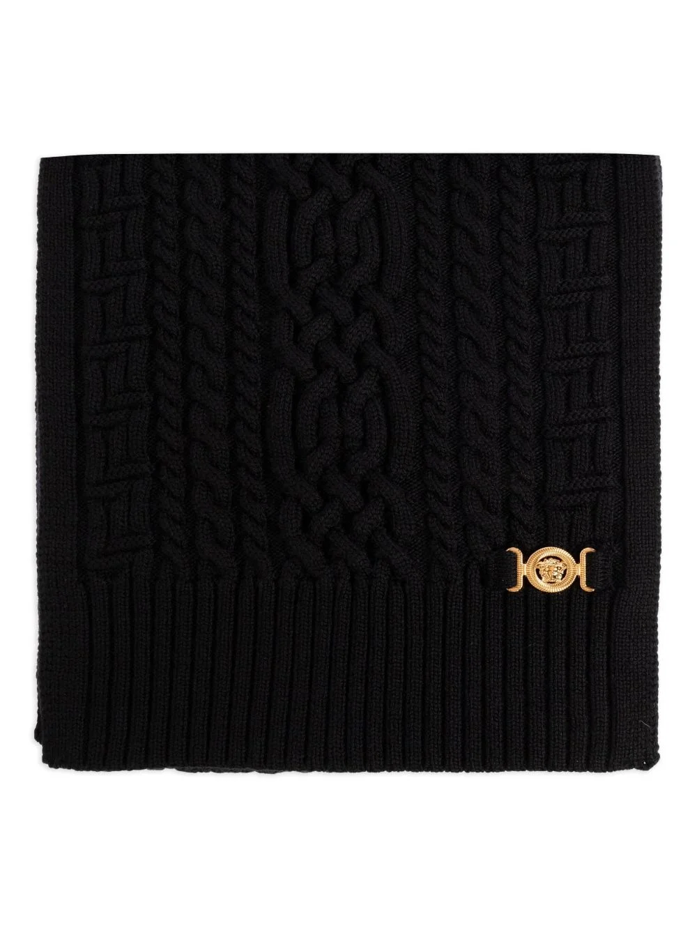 cable-knit virgin-wool scarf - 1