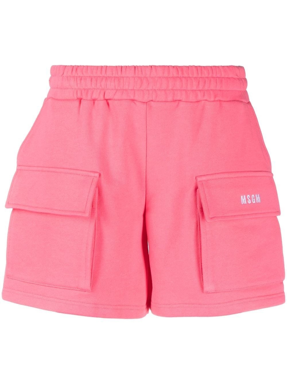 logo-embroidered track shorts - 1