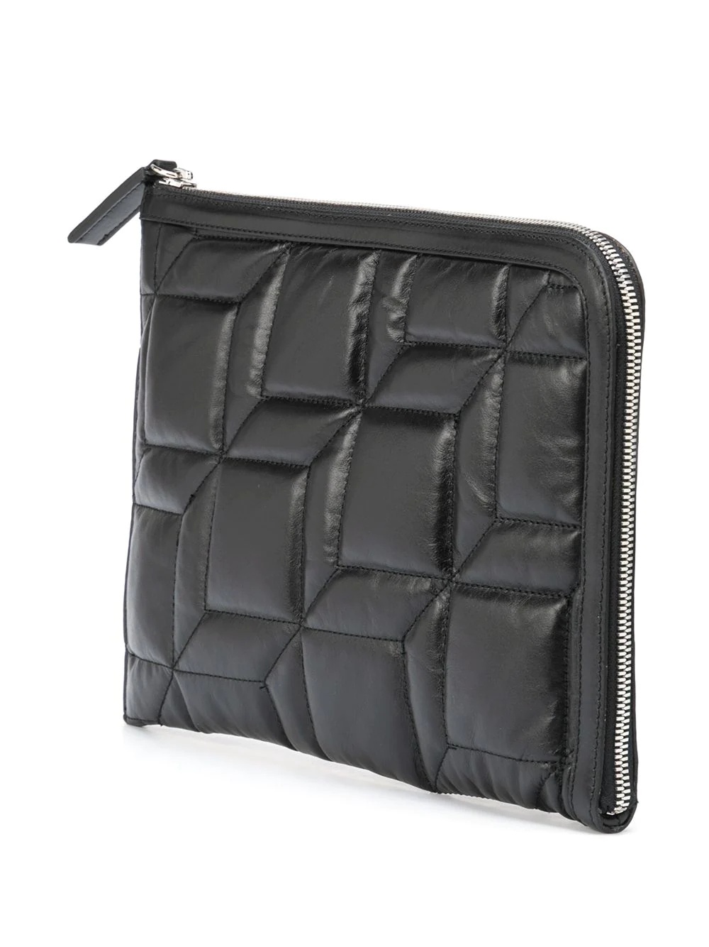 Bump quilted clutch bag - 3