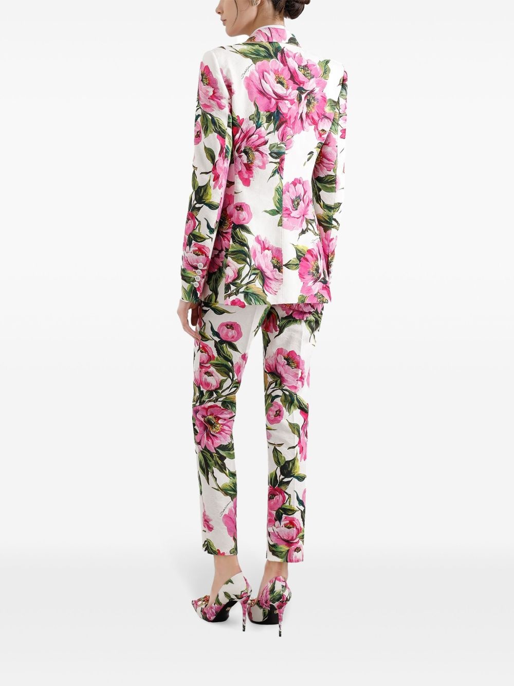 floral-print blazer - 3