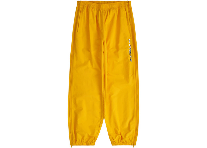 Supreme Full Zip Baggy Warm Up Pant Yellow 1