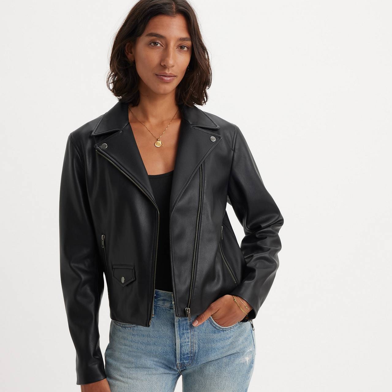 LELOU SHRUNKEN MOTO JACKET - 3