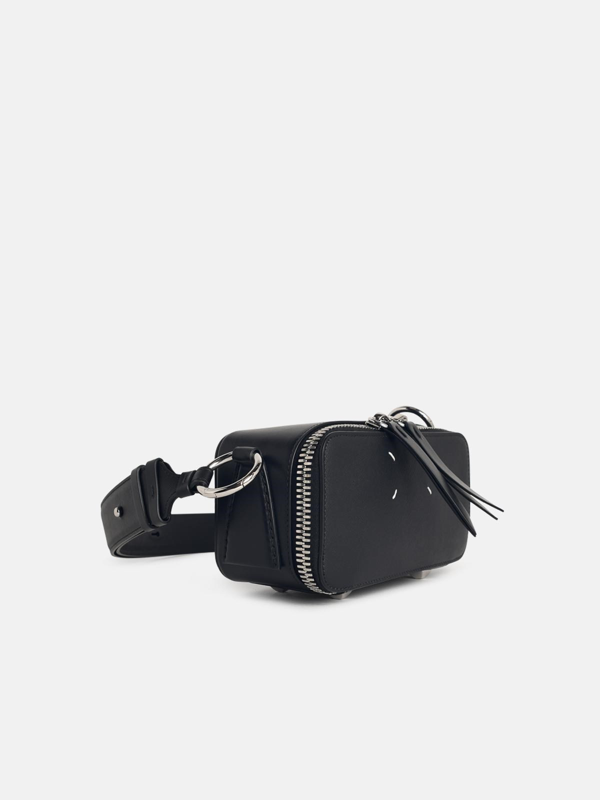 'DOLL' BLACK LEATHER CROSSBODY BAG - 2