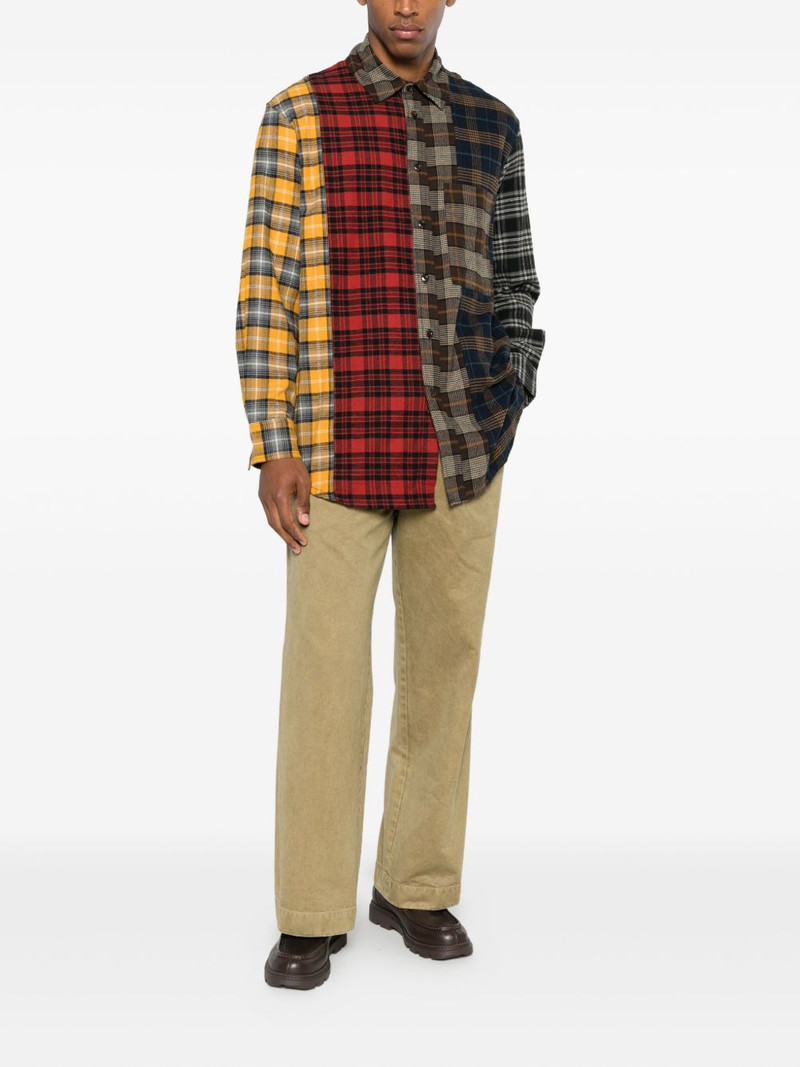 Song for the Mute color-block check shirt outlook
