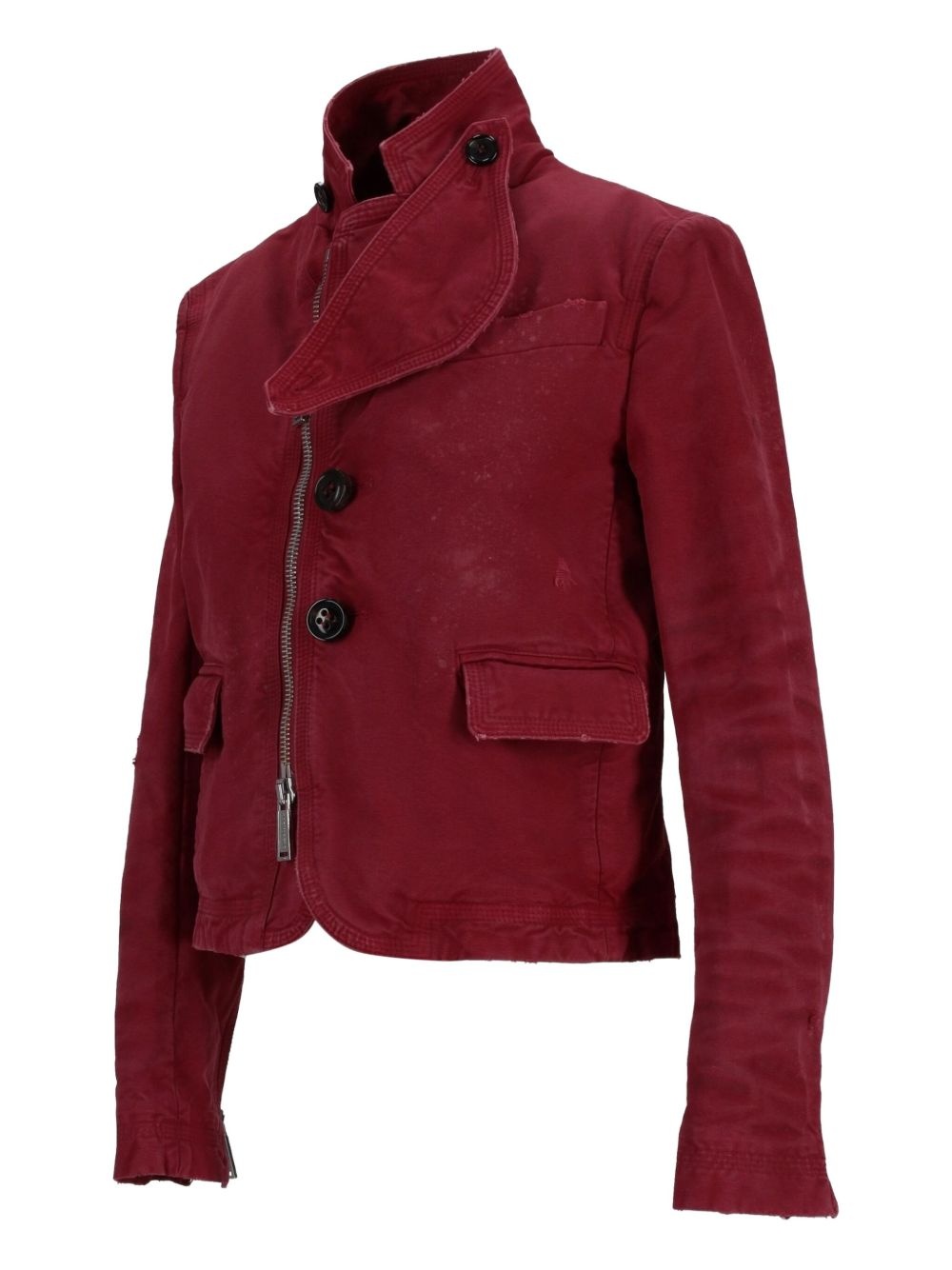 D2 zip-fastening button jacket - 4