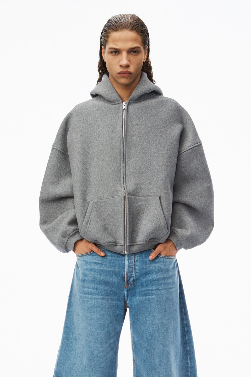 STAR ZIP UP HOODIE IN DENSE FLEECE 2