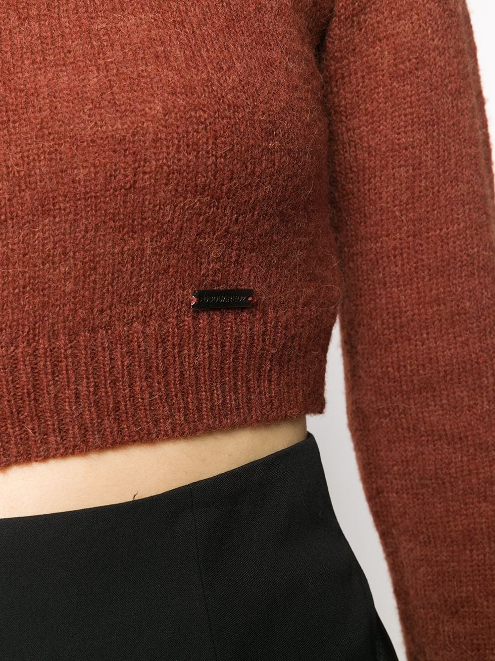 cropped knitted jumper - 5