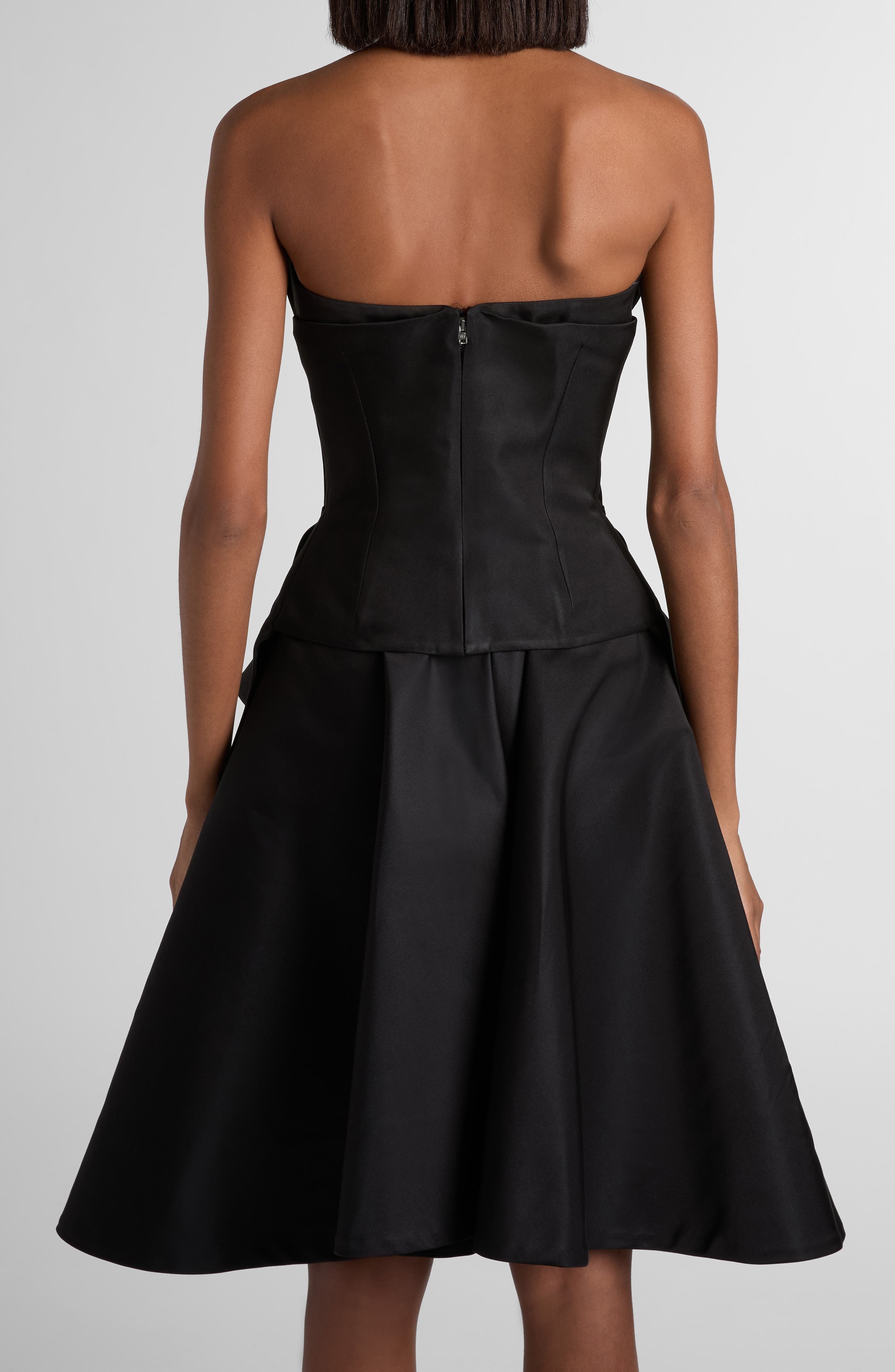 McQueen Strapless Corset Top in Black at Nordstrom - 3
