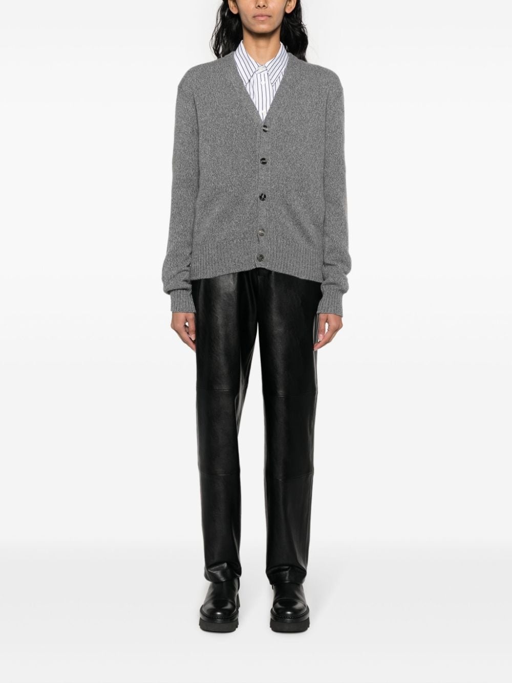 V-neck knit cardigan - 3
