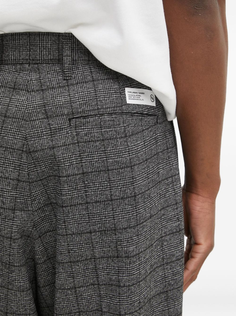 pleated checked trousers - 5