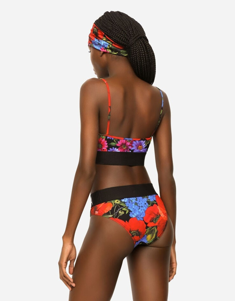 Meadow-print bralette bikini 5
