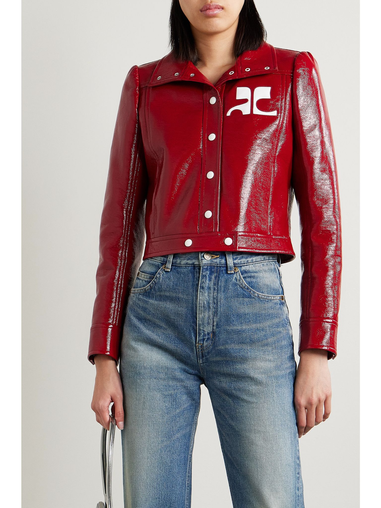Reedition coated cotton-blend jacket Red - 3