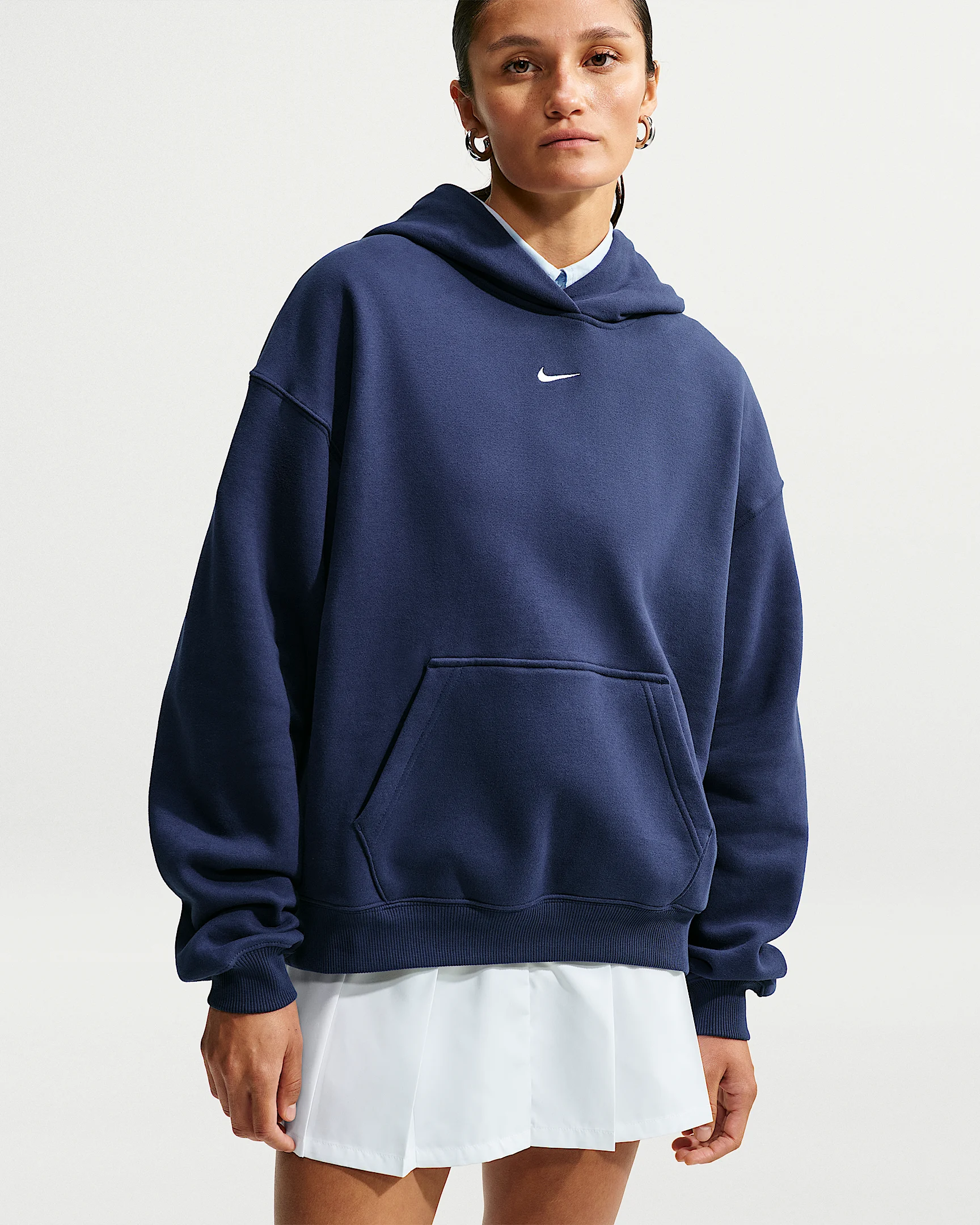 Nike Studio Fleece Medium Weight Women's Oversized Pullover Hoodie - 1