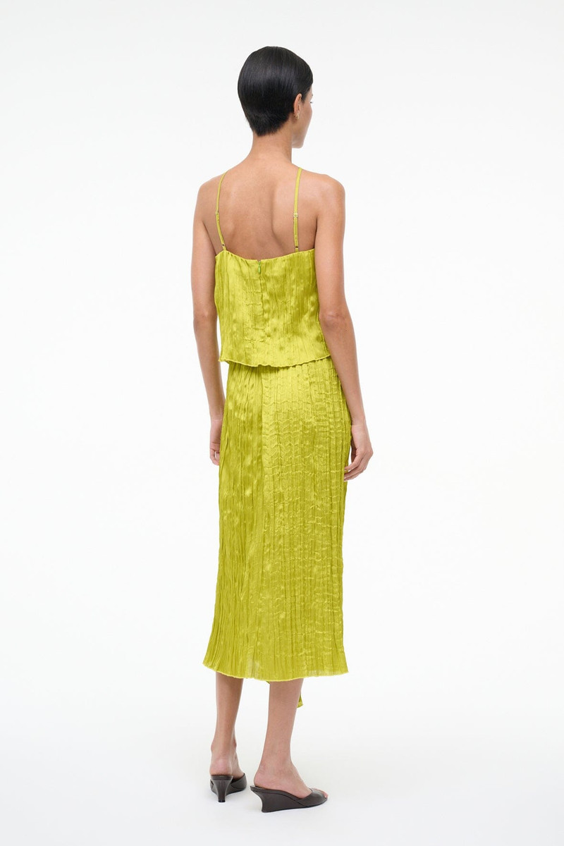 STAUD MAI SKIRT CHARTREUSE 3