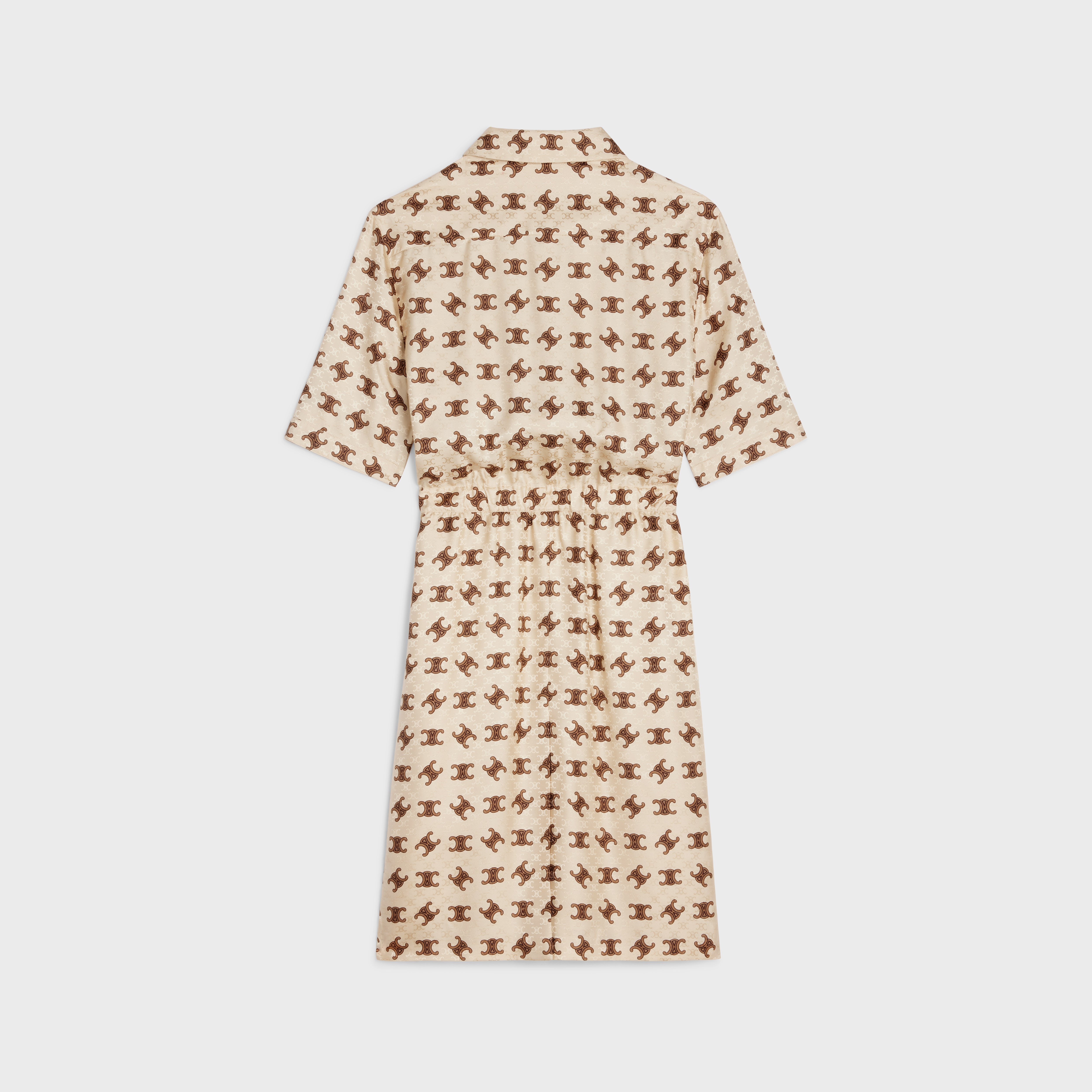 lavalliere dress in shiny matte silk - 2