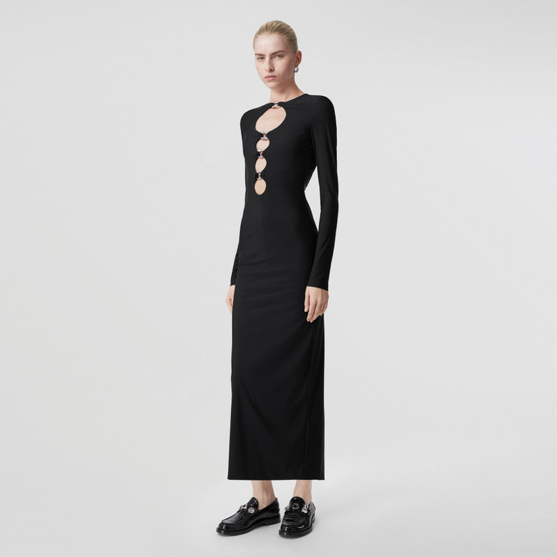 Chain-link Detail Cut-out Stretch Jersey Dress 6